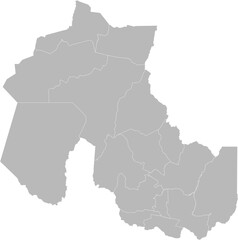 Jujuy, Argentina – administrative vector map with department boundaries (Web Mercator projection, PPT-compatible & fully editable)