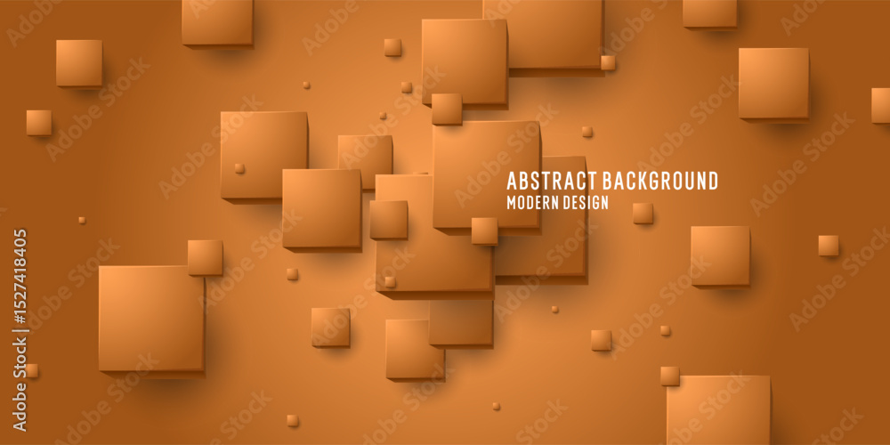 Poster a bright background for a presentation with three-dimensional cubic elements that are repeated. a po