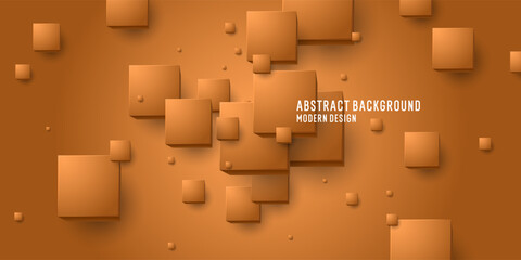 A bright background for a presentation with three-dimensional cubic elements that are repeated. A poster for posting information. A template for further design and creativity.