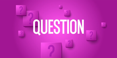 The questioner. A poster with a picture of the question. An illustration for a puzzle or quiz. Presentation of the solution to the problem.
