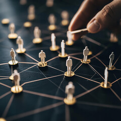 Businessman holds investment opportunities network connecting icon to showcase financial growth, innovative strategies, secure funding, and business expansion solutions.