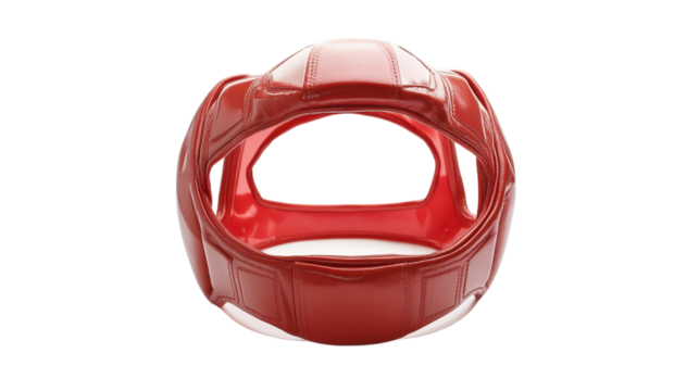 Boxing headgear and mouthguard, Transparent background, PNG file