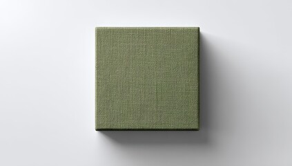 Olive-toned box, plain, rectangular