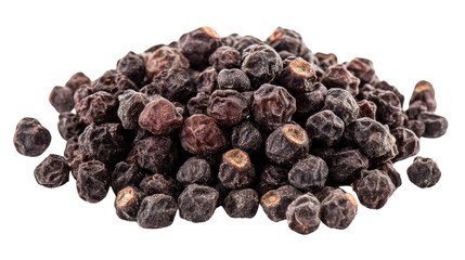 Obraz premium Black mulberries with oblong shape and deep color, soft and juicy, Transparent background, PNG file