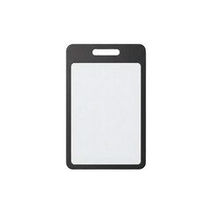 Blank ID badge holder, isolated on transparent background