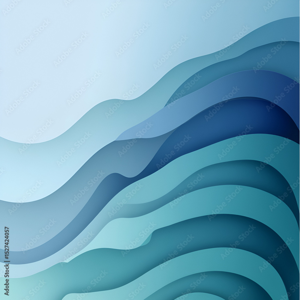 Aufkleber fluid wave patterns abstract art digital design modern aesthetic top view visual harmony