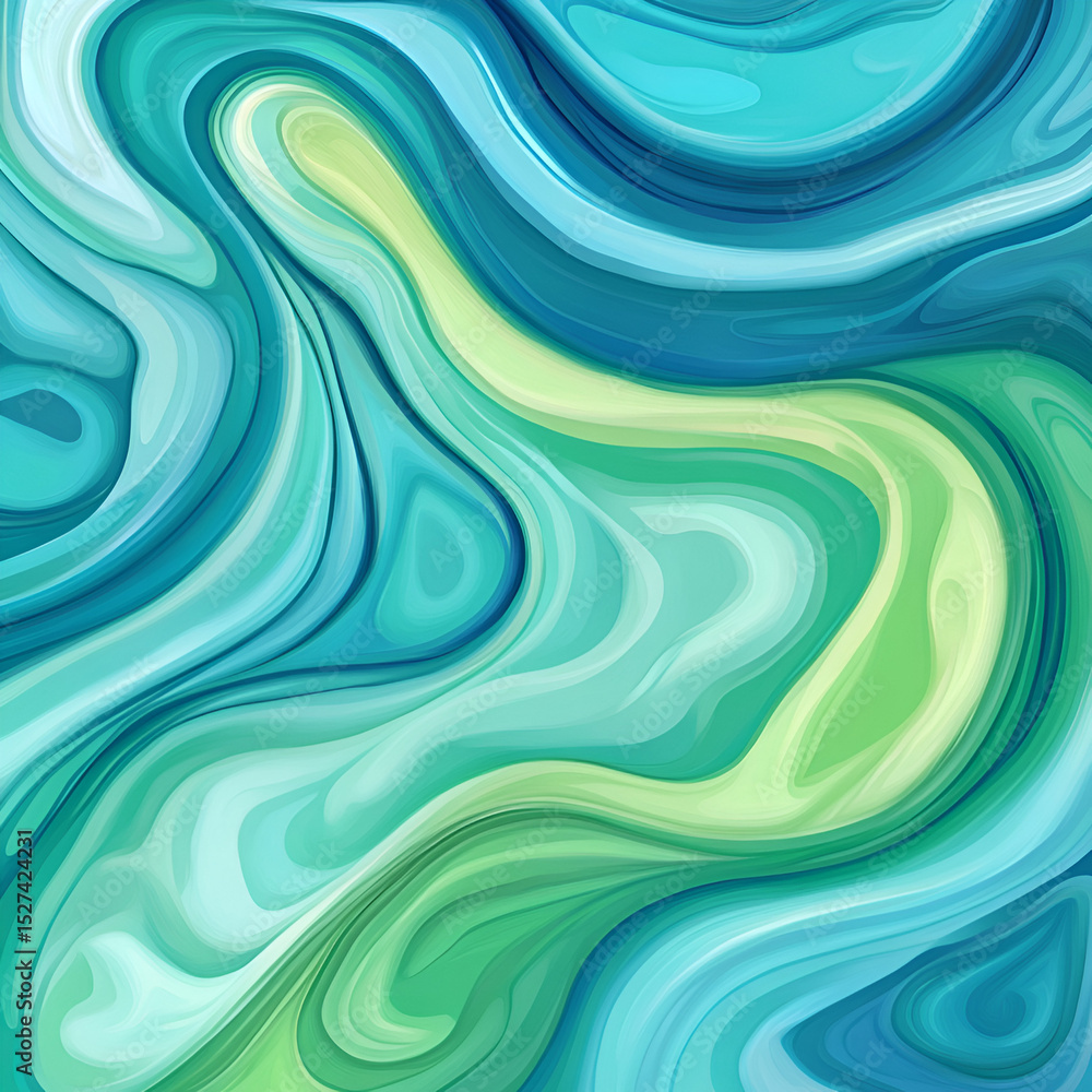 Poster dynamic abstract waves digital art colorful patterns vibrant environment aesthetic viewpoint fluid c