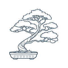 vector illustration of a tree with a bird