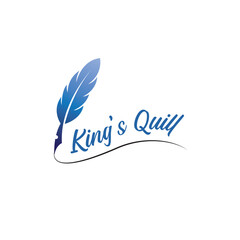 Feather logo vector elegant feather quill logo feather brand icon with a pen nip