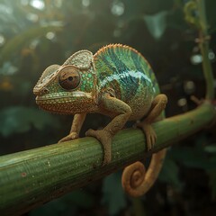 chameleon on a branch
