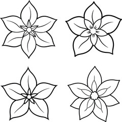 set of vector flowers