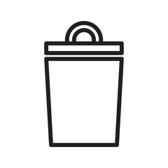 vector trash can icon. vector trash can symbol. trash tank. trash basket. delete icon.