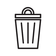 vector trash can icon. vector trash can symbol. trash tank. trash basket. delete icon.