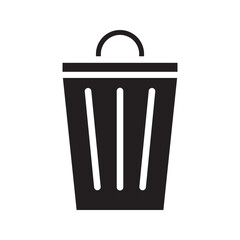 vector trash can icon. vector trash can symbol. trash tank. trash basket. delete icon.
