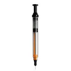 Naklejka premium Syringe Vaccine Injection Medical Drug Healthcare Medicine Treatment Black on transparent background
