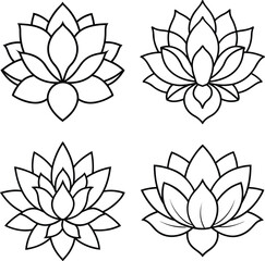 set of vector flowers