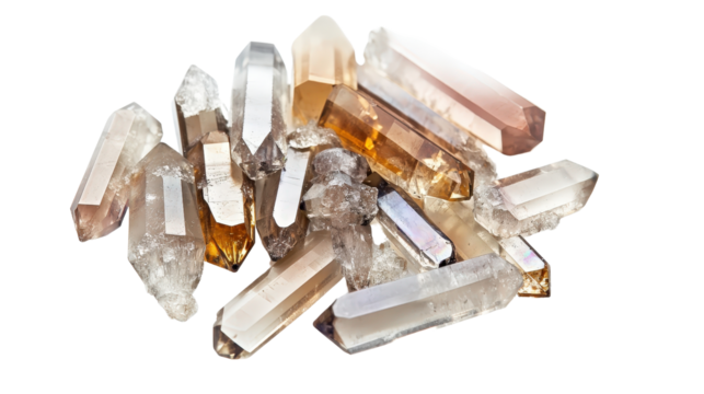 Crystals and oscillators for timing circuits, Transparent background, PNG file