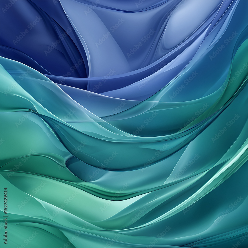 Poster dynamic flowing waves of color abstract art digital creation vibrant environment aerial perspective