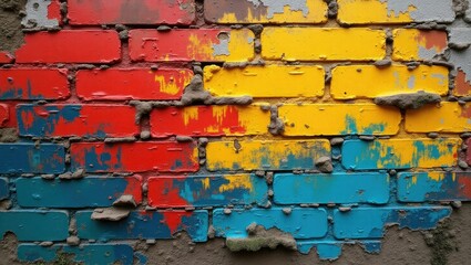 Obraz premium colorful brick wall