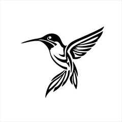 Obraz premium Tribal Hummingbird Logo Vector Illustration