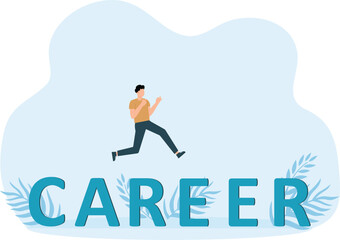 Career development and personal development,work experience and responsibility growth concept
