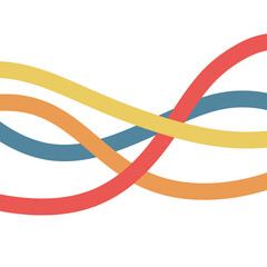 Colorful abstract flowing wave lines background