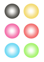 set of glossy spheres