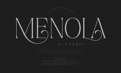 Elegant serif font with luxurious curves and high contrast, perfect for branding and editorial use