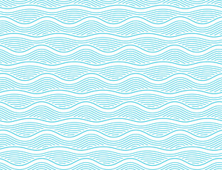 Abstract seamless background pattern with blue waves