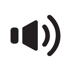 megaphone glyph icon silhouette Vector illustration on white background