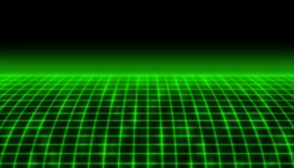 Green space perspective  grid line light field technology abstract background	
