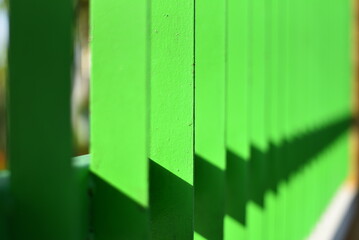 green wooden fence