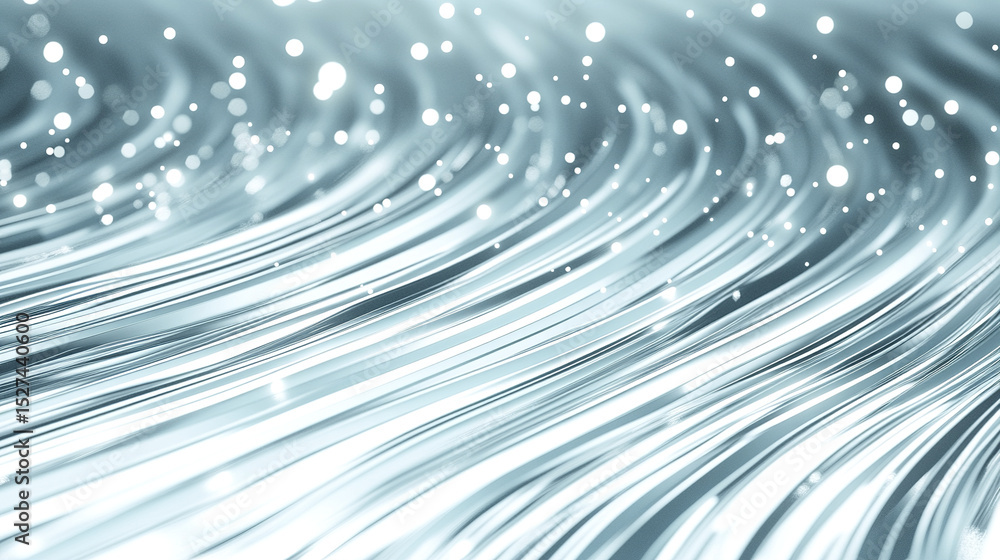 Poster shimmering metallic surfaces create mesmerizing wave effect with reflective highlights