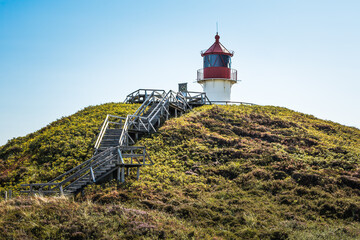 Quermarkenfeuer Lighthouse on the North Frisian Island of Amrum, North Sea, Schleswig-Holstein, Germany