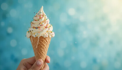 hand holding ice cream