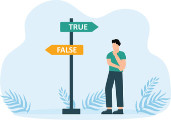 Direction choice for crossroad or decision for career path, choosing way and challenge or opportunity,determination or choose decision concept
