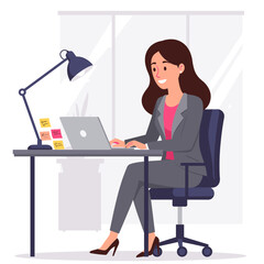 Concept vector illustration of a businesswoman.