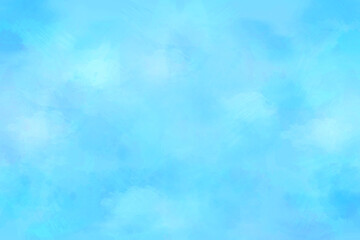 ライトブルーの水彩タッチのアブストラクト　