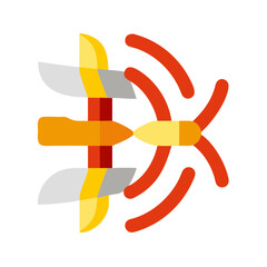 Obraz premium Modern Wind Farm illustration Isolated on White