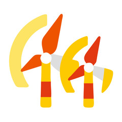 Realistic Wind Turbine Blades illustration Isolated