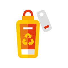 Obraz premium Smart Recycling Bin Tag with Battery Indicator Isolated illustration