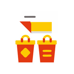 Smart Recycling Bin Tag with Date and Time Cutout illustration