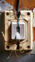 The light switch is broken or there's no sound