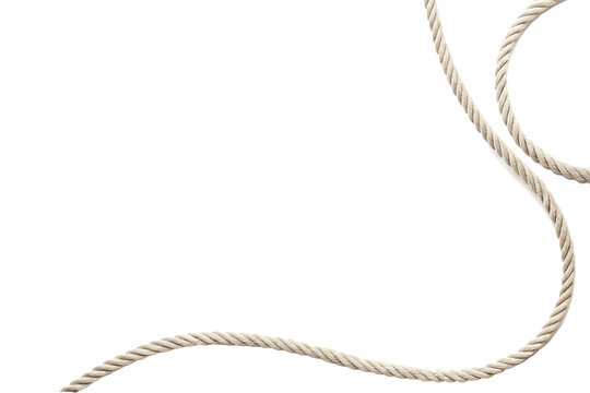 Beige rope design element isolated on a white background