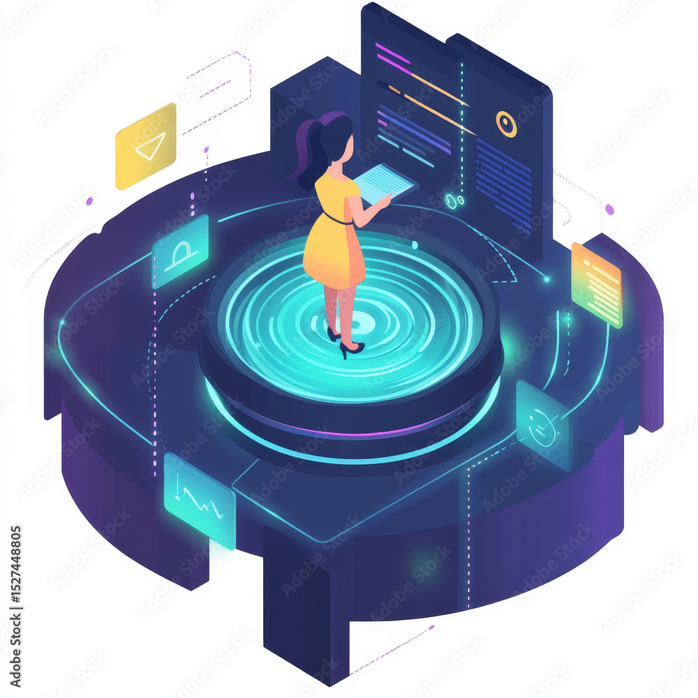 Poster hand man holding of global data privacy network connection, protecting sensitive information across 