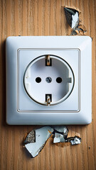 The light switch is broken or there's no sound