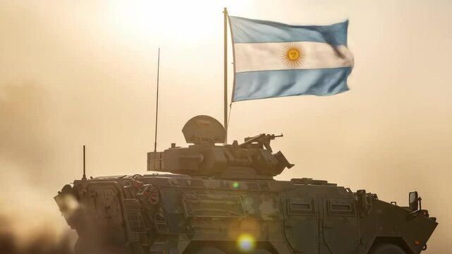 Flag waving national war machine