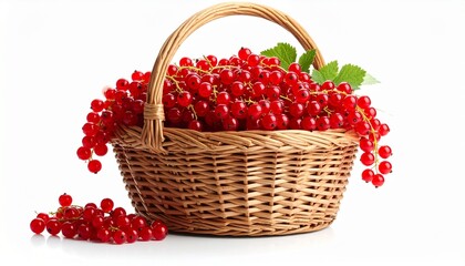 basket with red currants