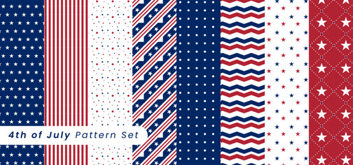 fourth of july usa america pattern set