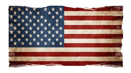 Distressed american flag vintage grunge usa flag patriotic symbol independence day july fourth old glory 1776